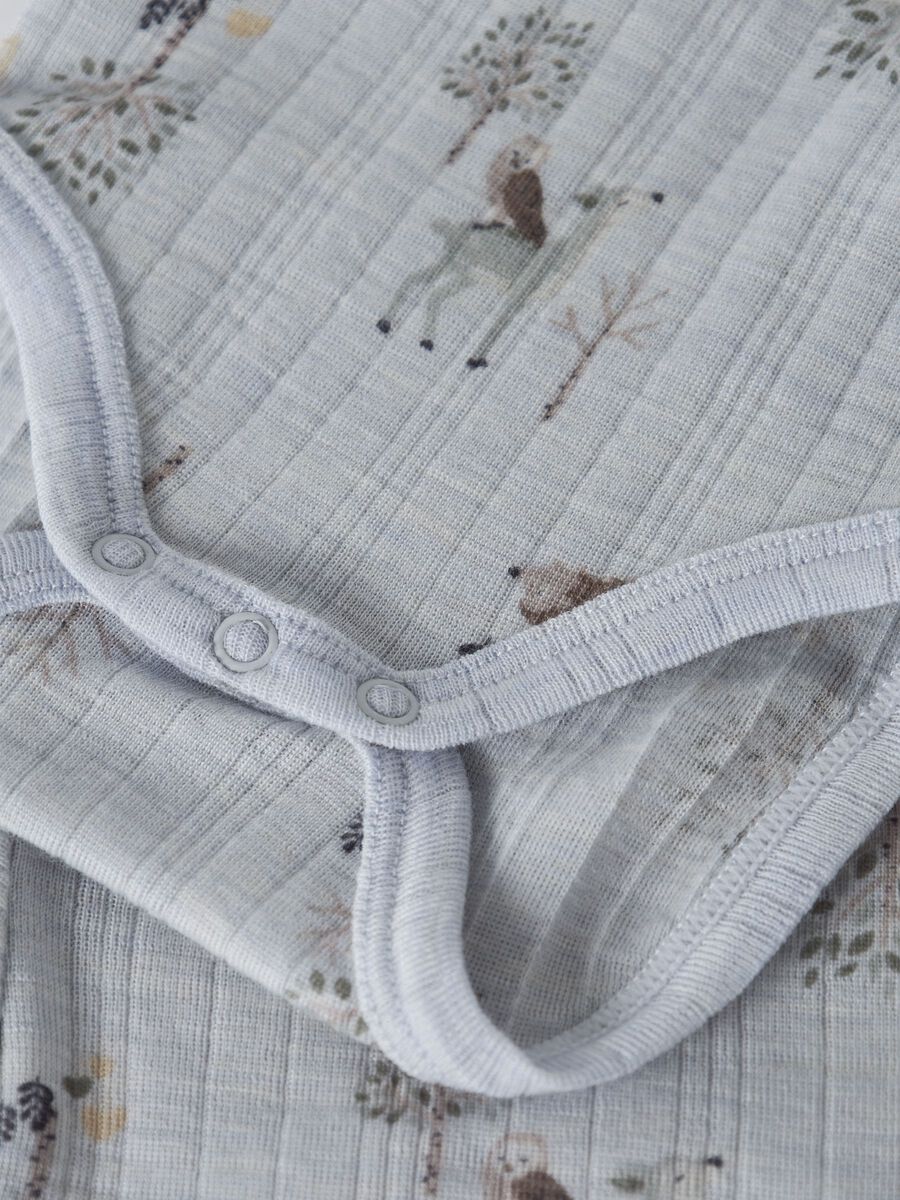 Carousel image 4 MERINO WOOL ROMPER, Arctic Ice