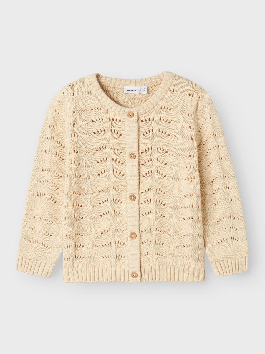 name it ORGANIC COTTON KNITTED CARDIGAN, Summer Sand, highres - 13233155_SummerSand_003.jpg