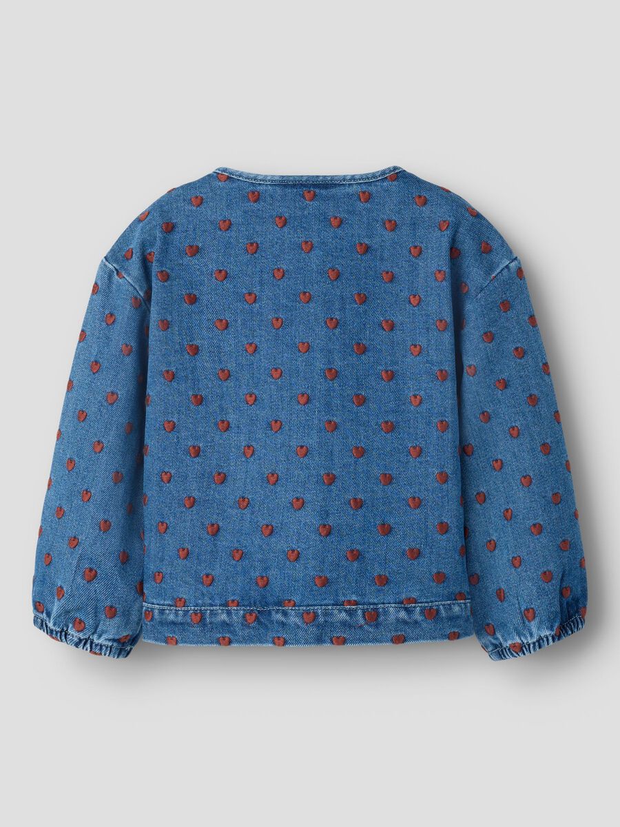 Product carousel image 2 BRODERET DENIMJAKKE, Dark Blue Denim