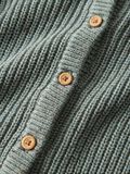 Product image thumbnail - RIB KNITTED CARDIGAN, Jadeite | 3