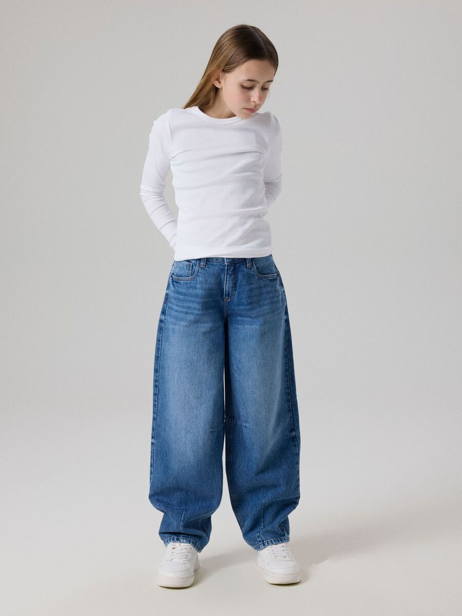 Product carousel image 2 BARREL FIT JEANS, Medium Blue Denim
