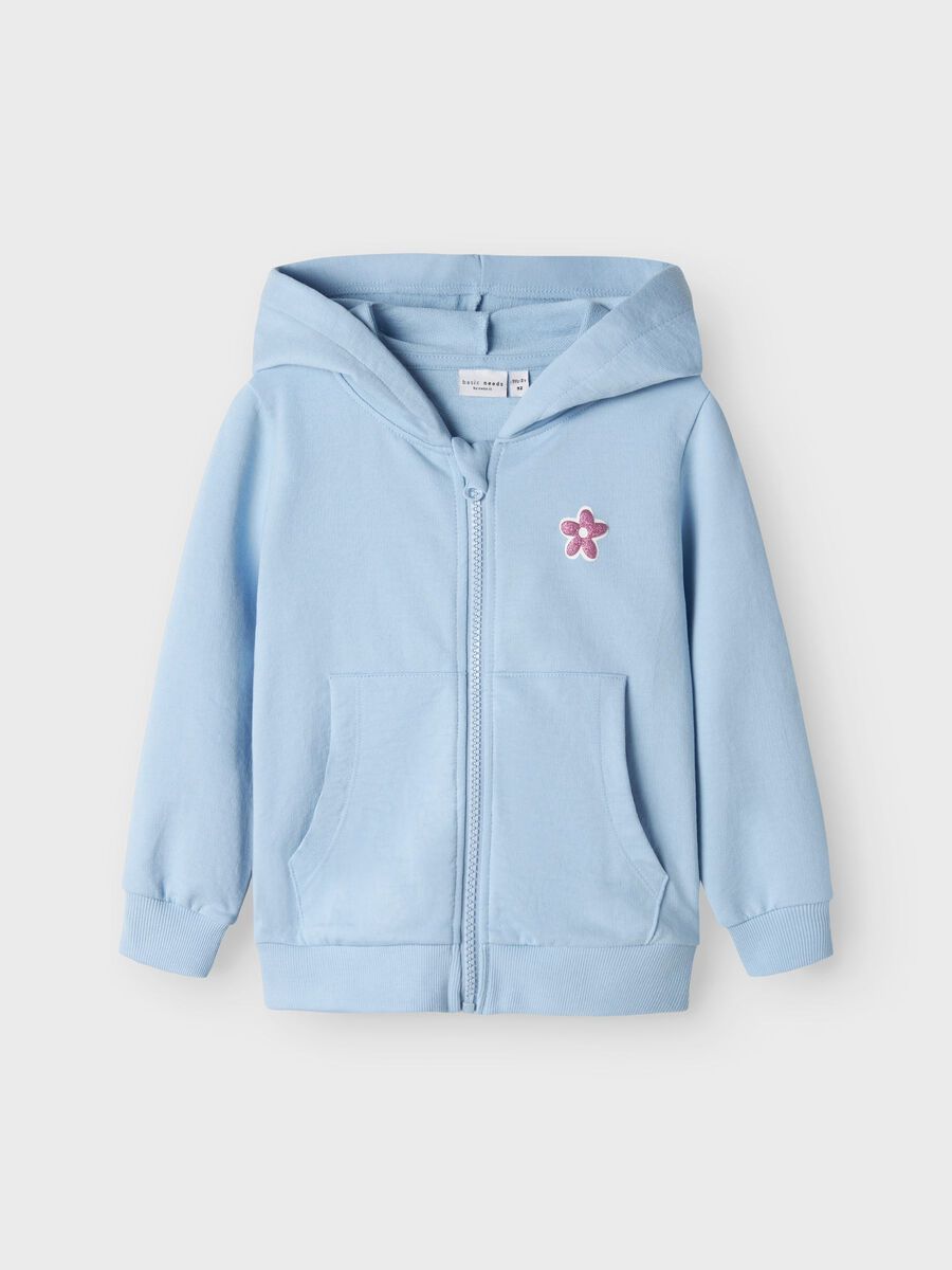 Name it HOODED SWEAT CARDIGAN, Chambray Blue, highres - 13230146_ChambrayBlue_003.jpg