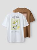 Product image thumbnail 4 PAQUETE DE 2 UNIDADES, RELAJADO, ESTAMPADO CAMISETA, Bright White