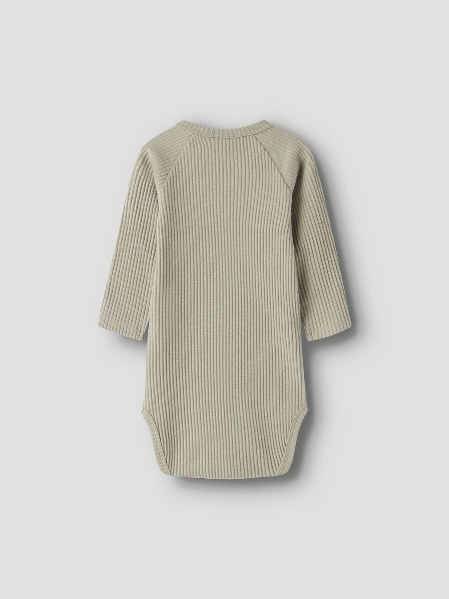 Product carousel image 2 BIOBAUMWOLL STRAMPLER, Moss Gray