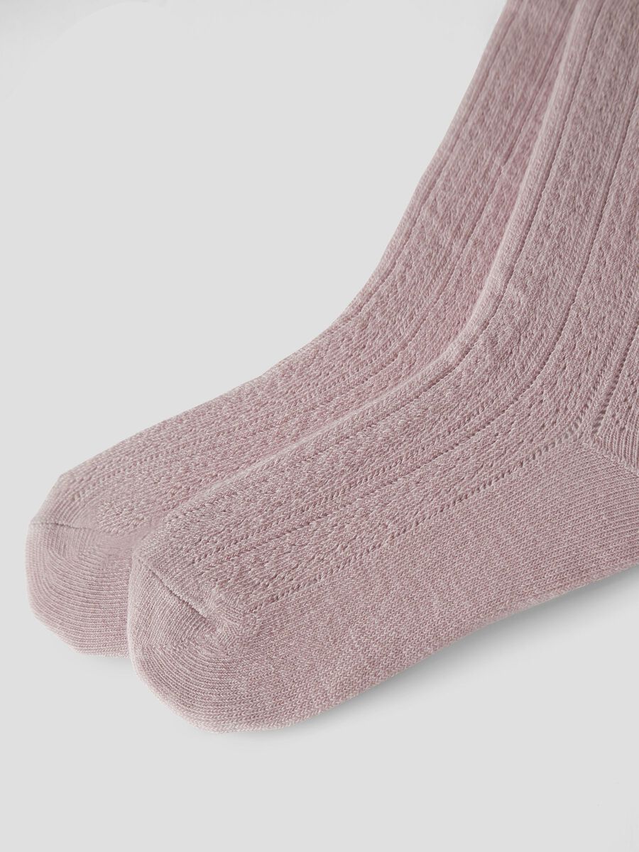 Carousel image - RIB KNITTED PANTYHOSE, Hushed Violet | 3