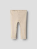 Product image thumbnail - RIBBESTRIKKET LEGGINGS, Cement | 1