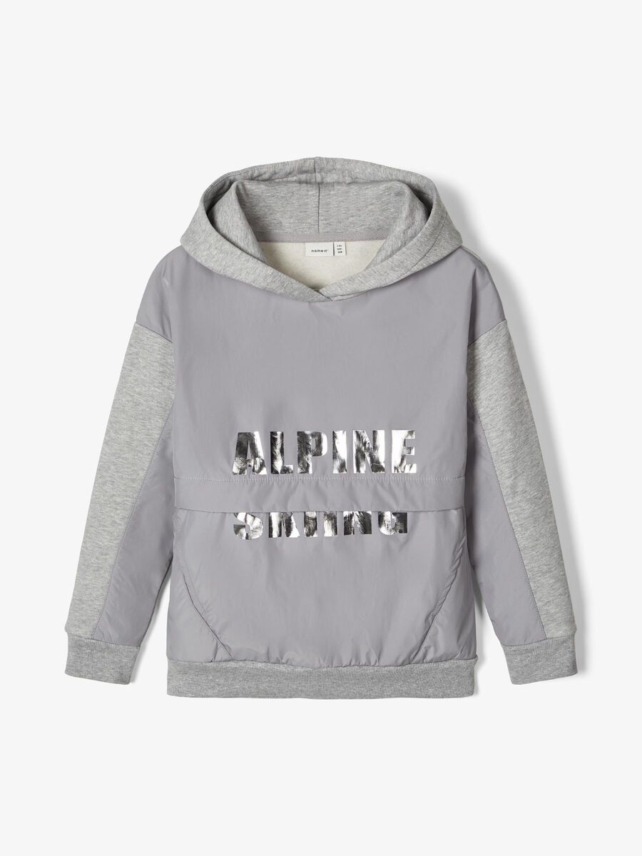 Name it ZILVERKLEURIGE PRINT ANORAK SWEATSHIRT, Grey Melange, highres - 13171007_GreyMelange_003.jpg