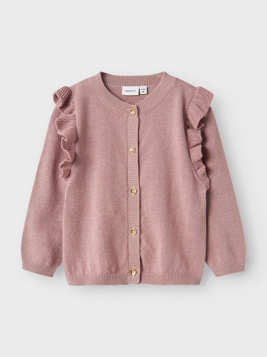 name it REGULAR FIT KNITTED CARDIGAN, Deauville Mauve, highres - 13233184_DeauvilleMauve_1129861_003.jpg