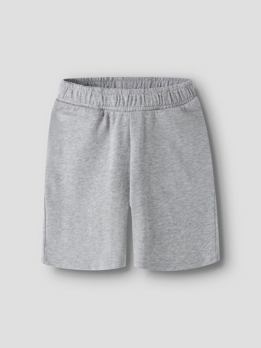 Carousel image - COUPE CLASSIQUE SHORTS EN MOLLETON, Grey Melange | 1