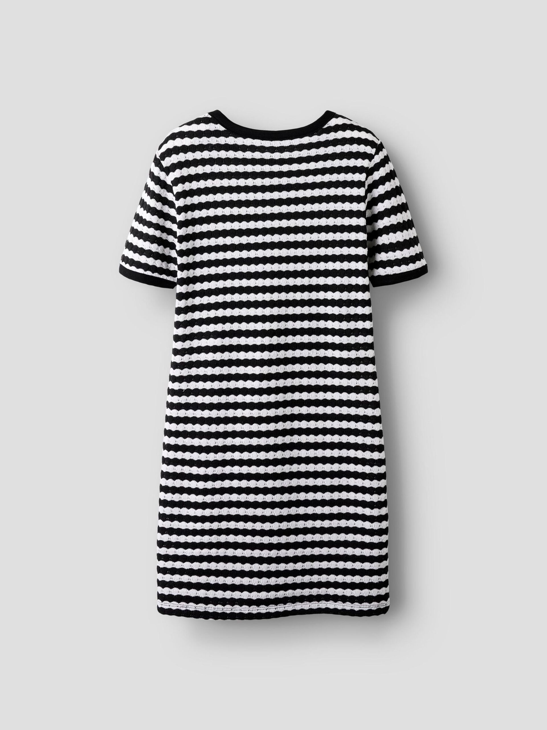 Carousel image - KNITTED STRIPE DRESS, Black | 3