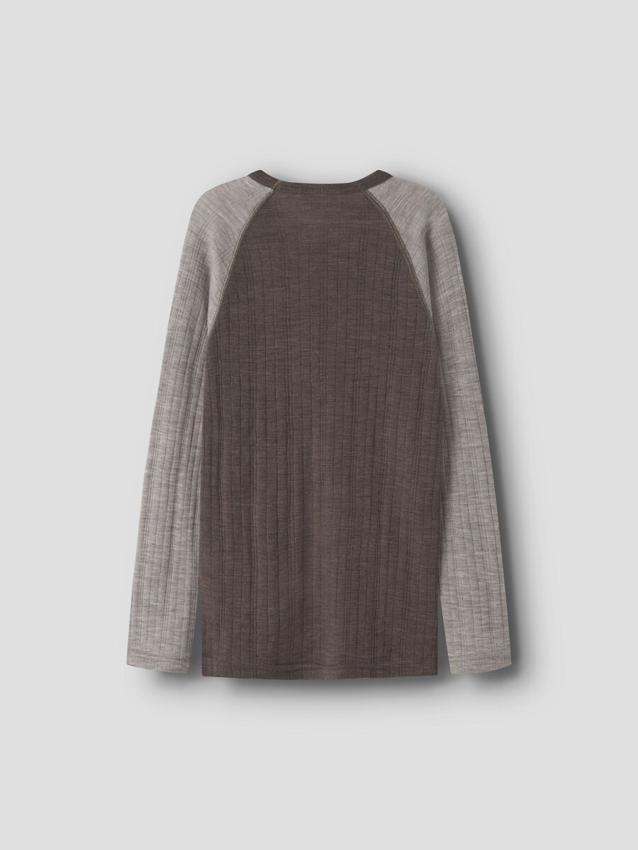 Carousel image 4 MERINO WOOL LONG SLEEVED TOP, Morel