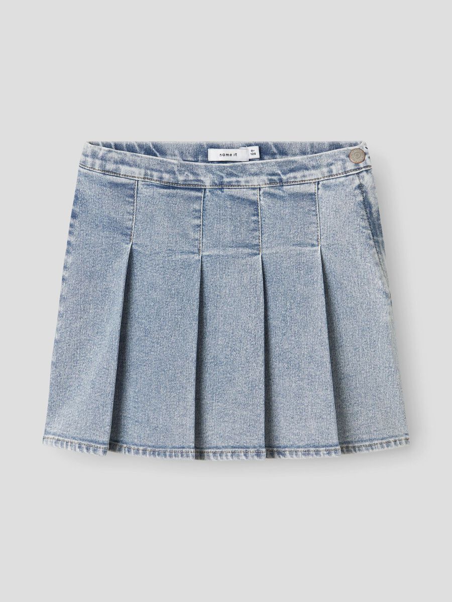 name it PLEATED DENIM SKIRT, Light Blue Denim, highres - 13243794_LightBlueDenim_003.jpg