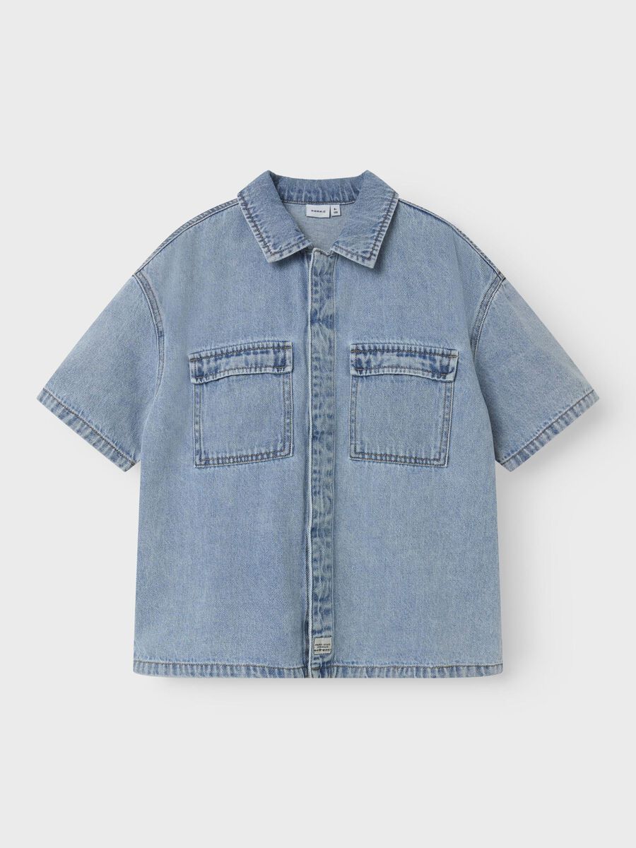 name it BOX FIT SHIRT, Light Blue Denim, highres - 13240441_LightBlueDenim_003.jpg