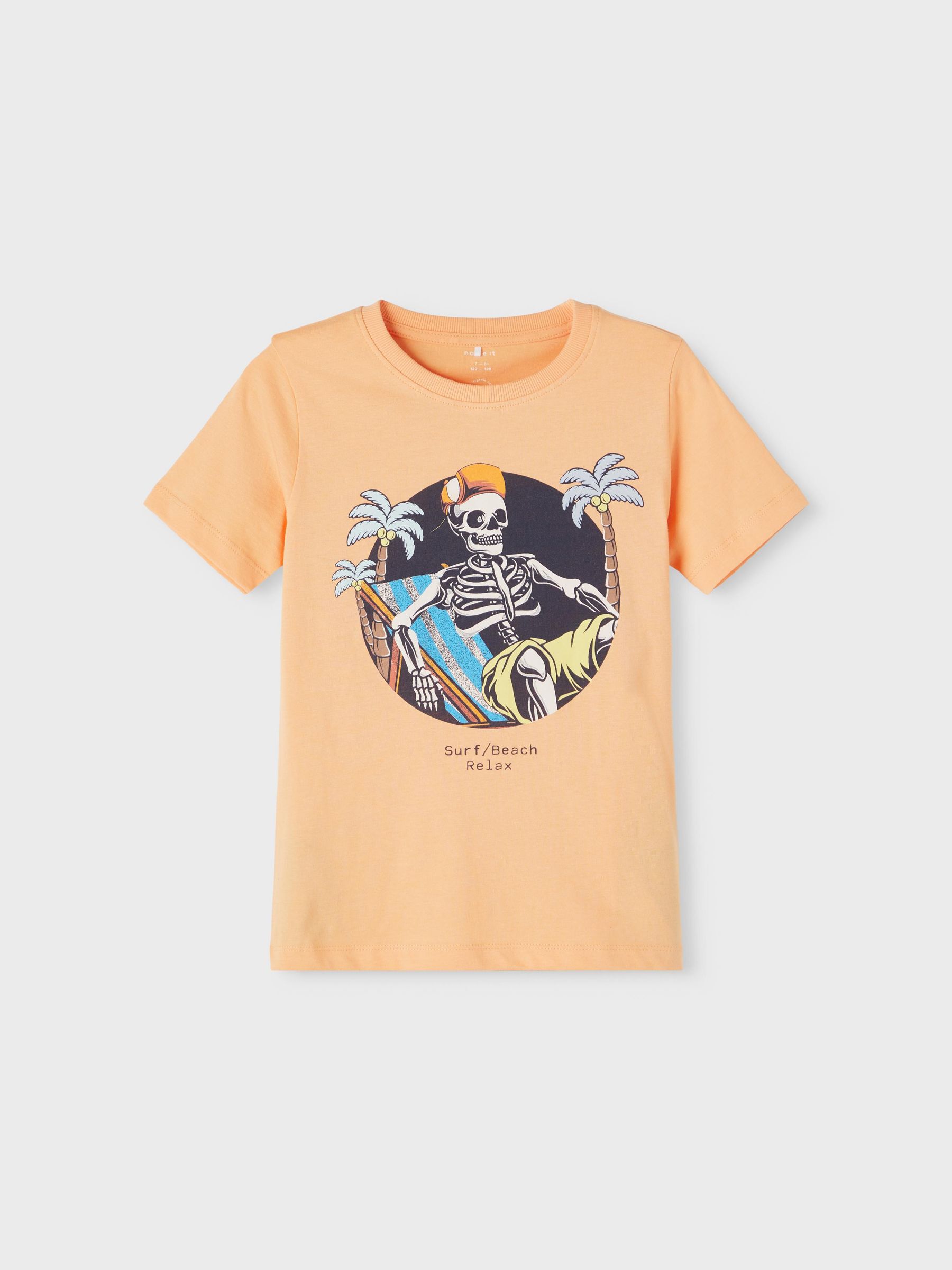 SKELETON SURFER T-SHIRT (Orange) from 