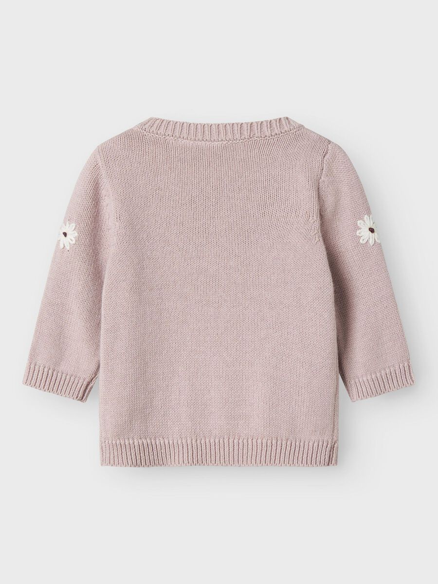 Carousel image - ORGANIC COTTON KNITTED CARDIGAN, Burnished Lilac | 2