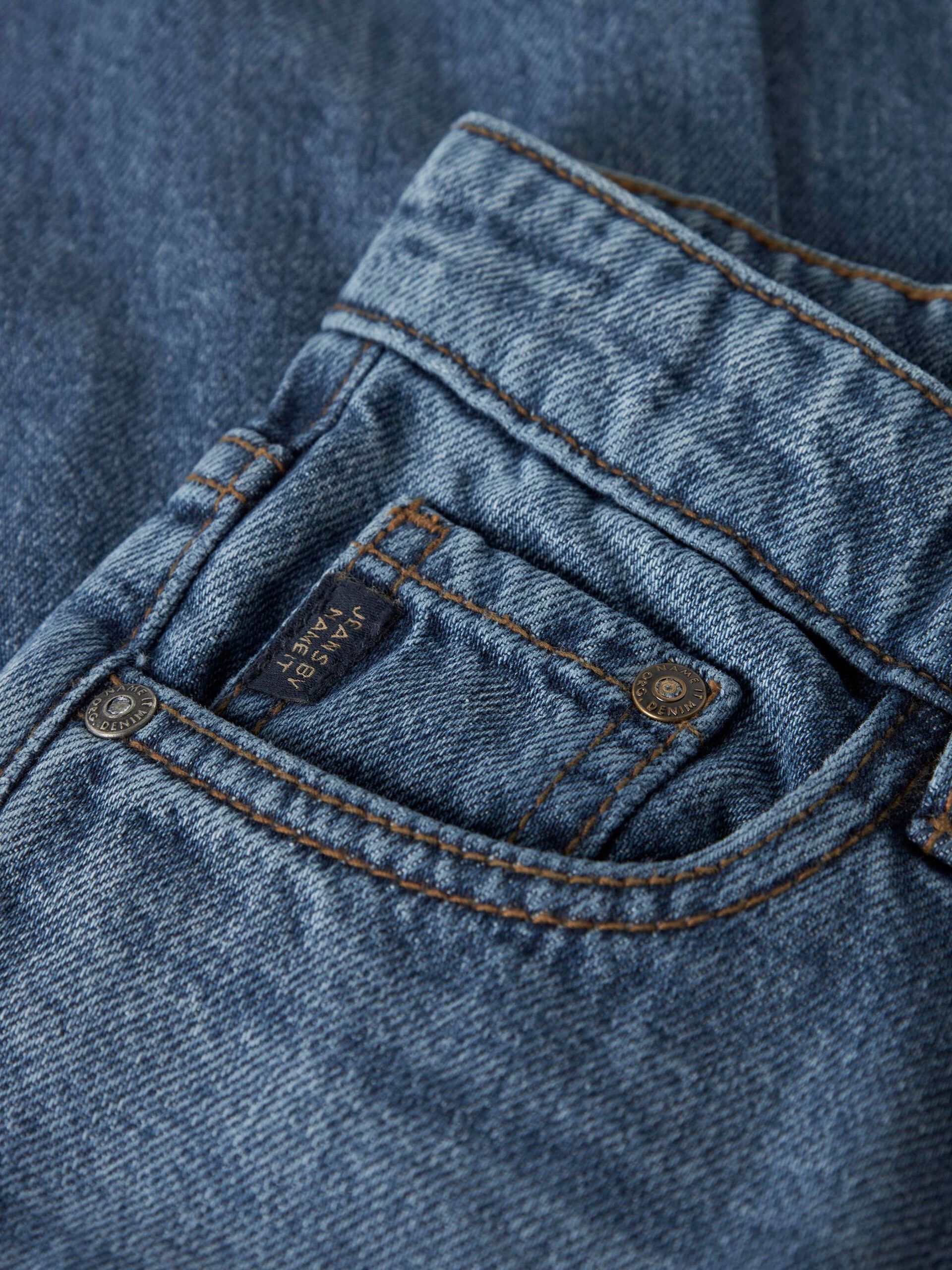 Carousel image - STRAIGHT LEG JEANS, Dark Blue Denim | 5
