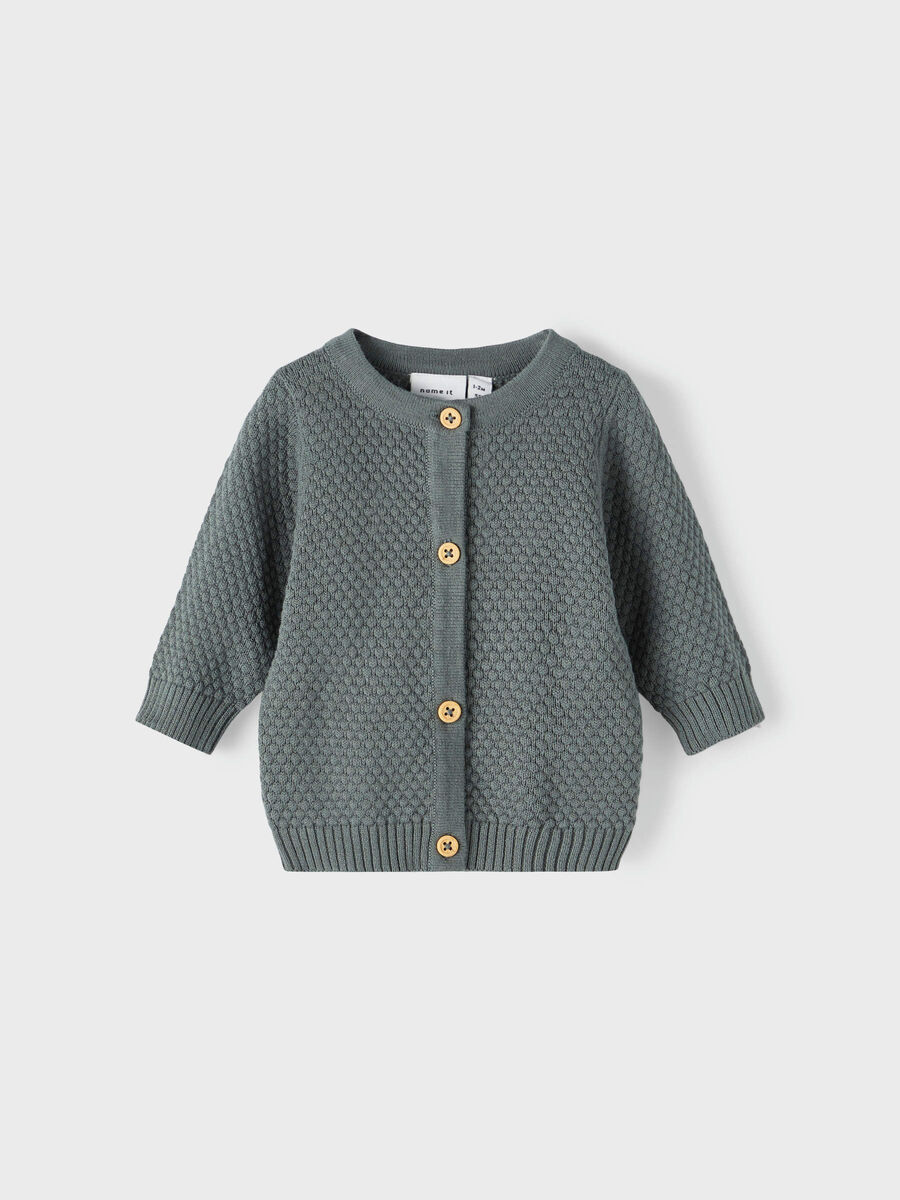 Name it BOBLE STRIKKET CARDIGAN, Balsam Green, highres - 13209837_BalsamGreen_003.jpg