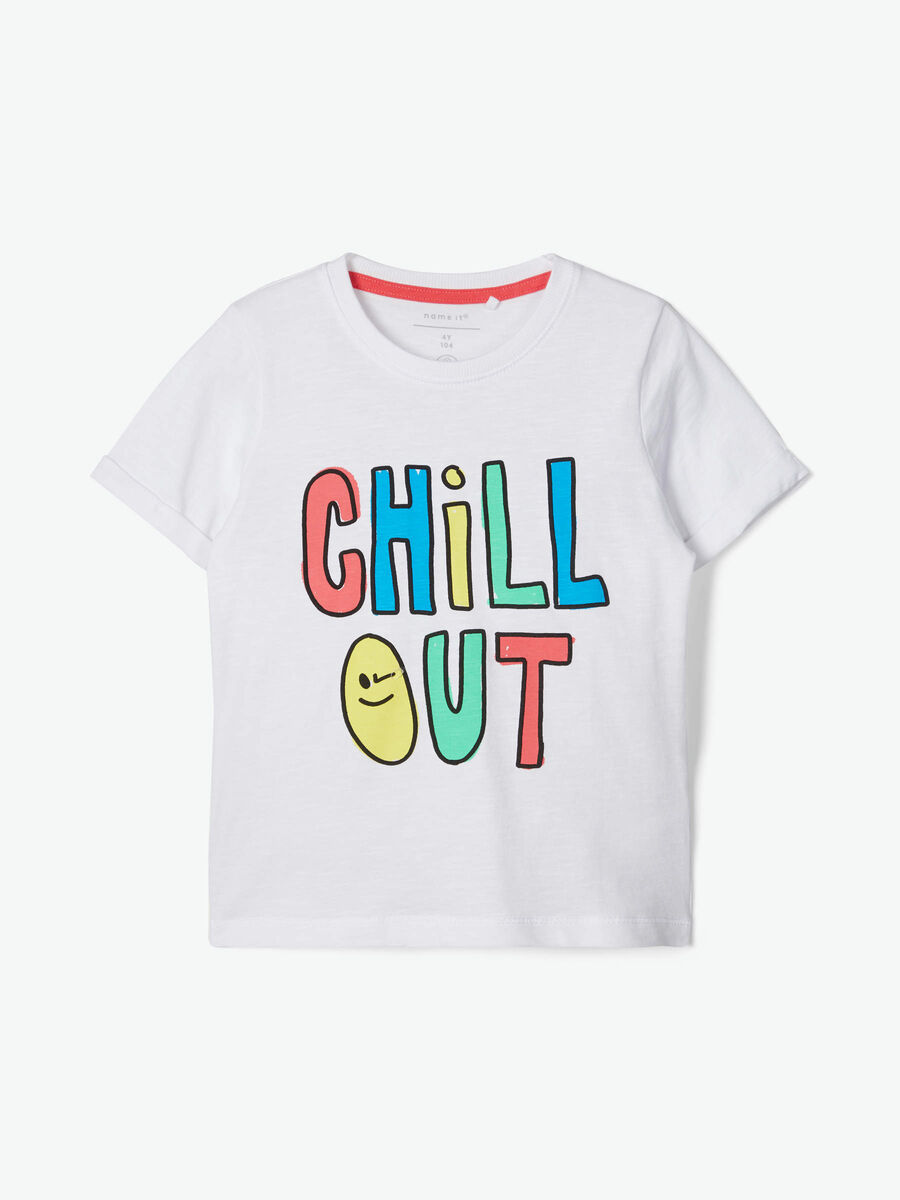 Name it "CHILL OUT"-PRINT T-SHIRT, Bright White, highres - 13178211_BrightWhite_003.jpg