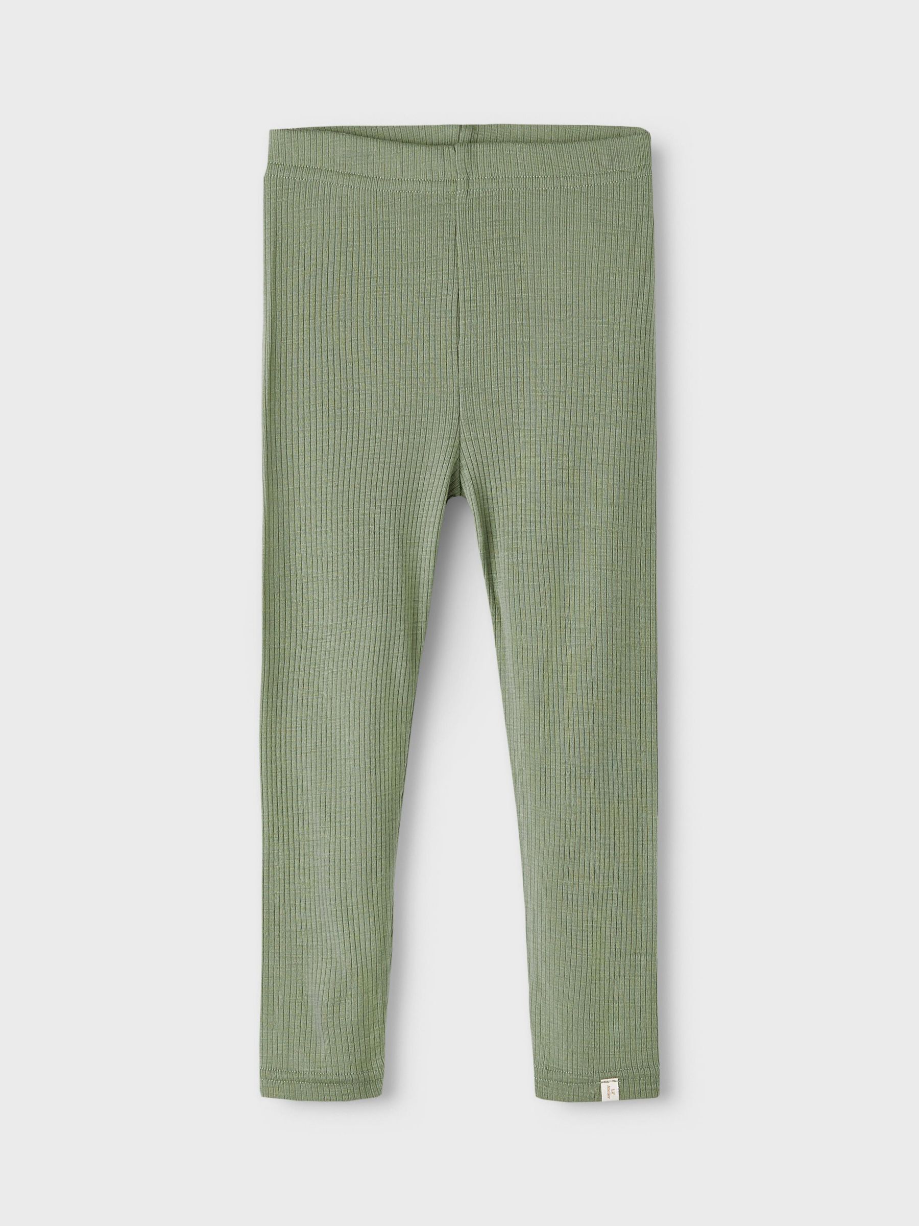 Lil Atelier MERINO WOOL LEGGINGS Toddler Green NAME IT Belgium