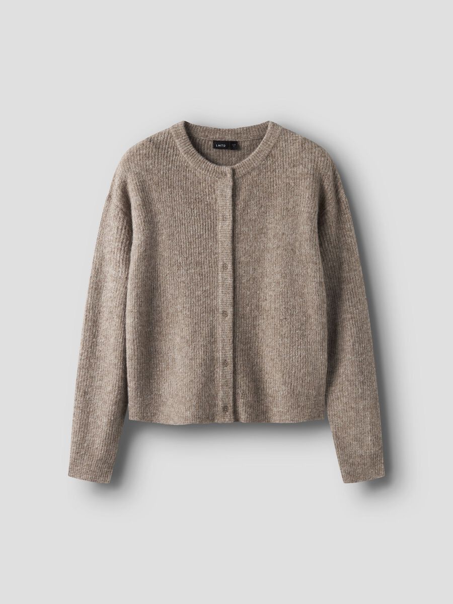 Carousel image - REGULAR FIT KNITTED CARDIGAN, Mocha Meringue | 1