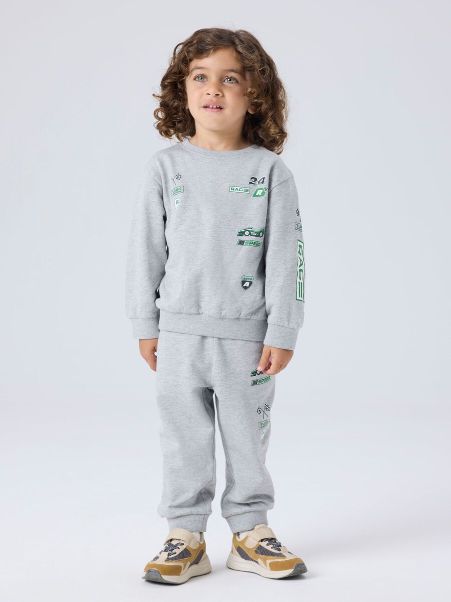 Product carousel image 2 ORGANIC COTTON SWEAT PANTS, Grey Melange