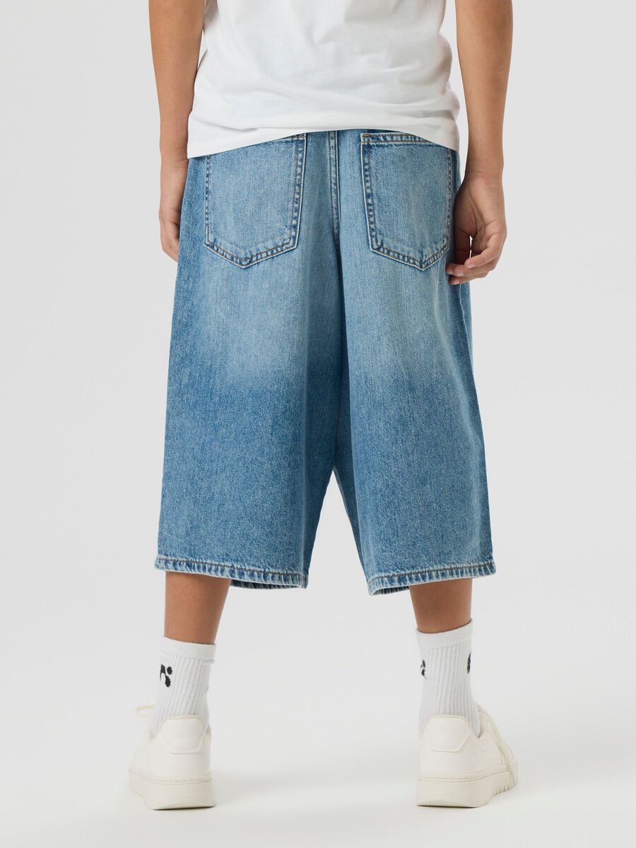 Carousel image 7 BAGGY JORTS DENIM SHORTS, Medium Blue Denim