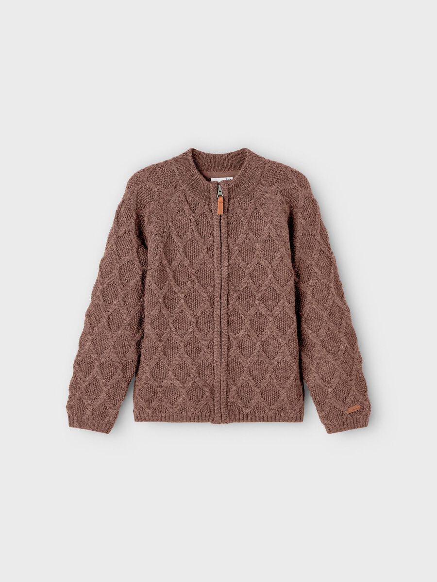 Name it EN MAILLE TORSADÉE CARDIGAN, Cognac, highres - 13199562_Cognac_003.jpg