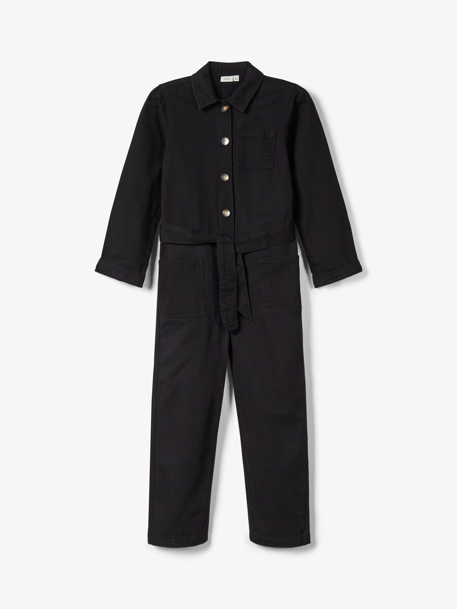 Name it TWILL-WOVEN COTTON JUMPSUIT, Black Denim, highres - 13176733_BlackDenim_003.jpg