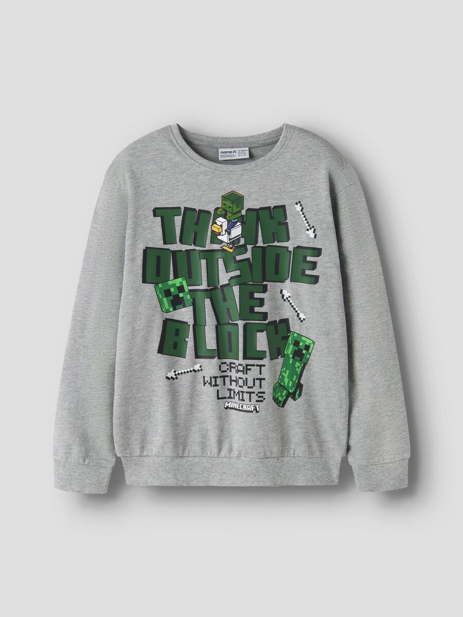 Product carousel image 1 MINECRAFT SWEATSHIRT, Grey Melange