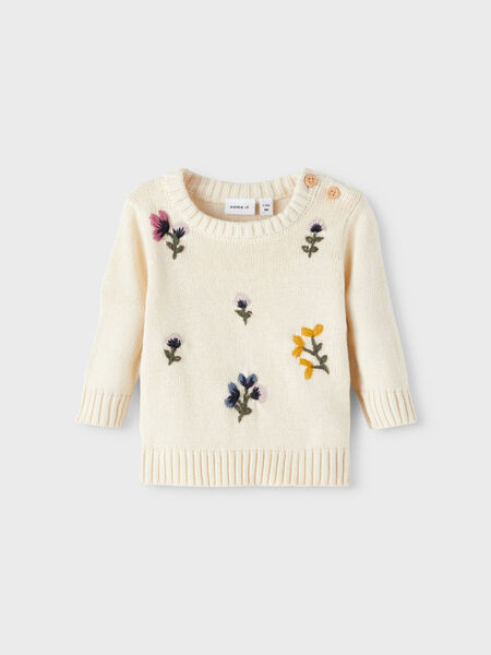 Name it EMBROIDERY KNITTED PULLOVER, Buttercream, highres - 13204377_Buttercream_003.jpg