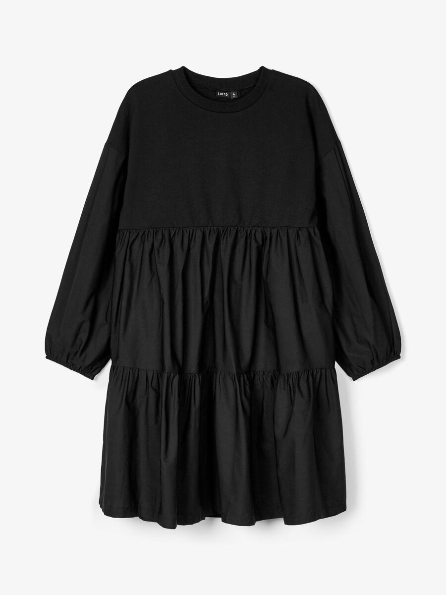 Name it OVERSIZE TIERED COTTON DRESS, Black, highres - 13192654_Black_003.jpg