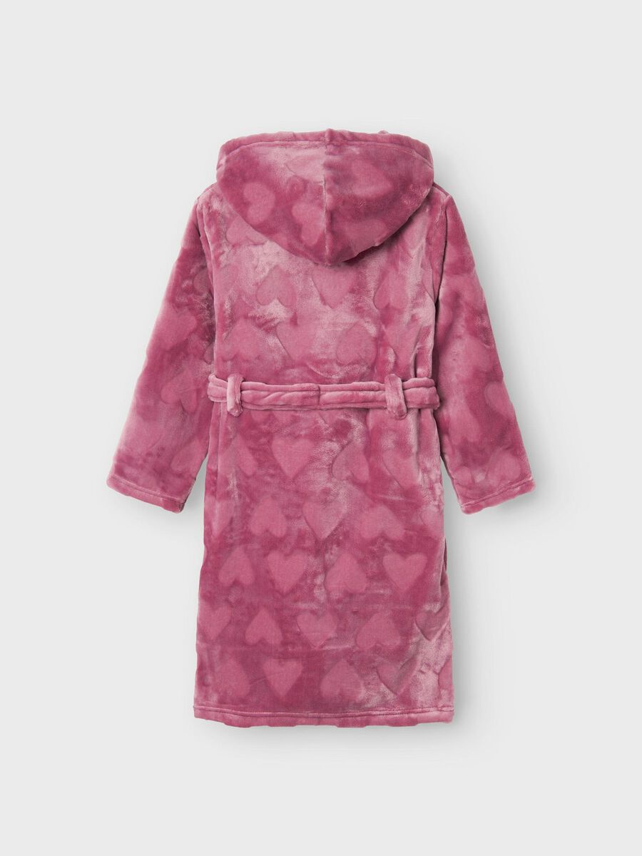 Carousel image - VELOUR BATHROBE, Mauve Orchid | 4