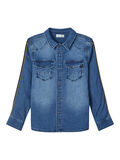 Name it PANEL STRIPE DENIM SHIRT, Black, highres - 13167718_Black_001.jpg