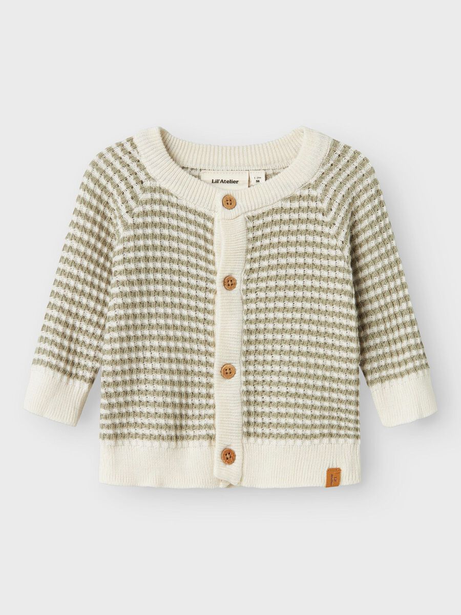 name it LONG SLEEVED KNITTED CARDIGAN, Seagrass, highres - 13243701_Seagrass_003.jpg