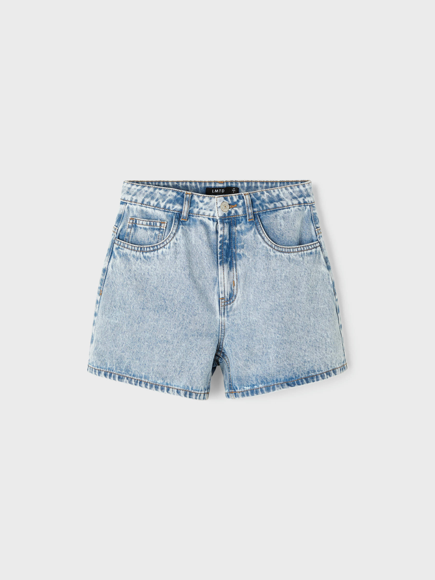 PANTALÓN MOM TALLA ALTA PANTALONES CORTOS VAQUEROS (Blue) de LMTD | Name it®