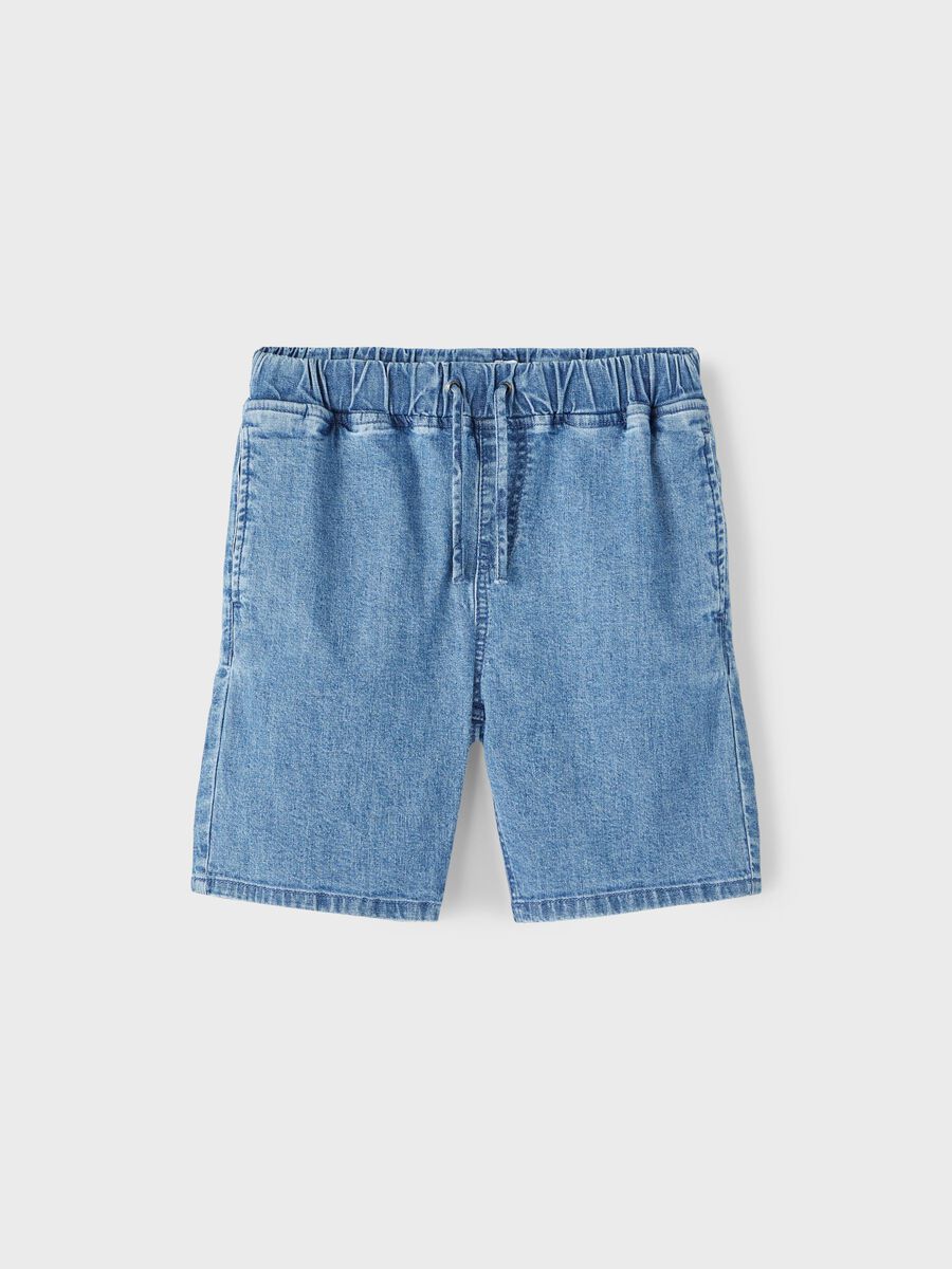 name it BAGGY FIT DENIM SHORTS, Dark Blue Denim, highres - 13216172_DarkBlueDenim_003.jpg