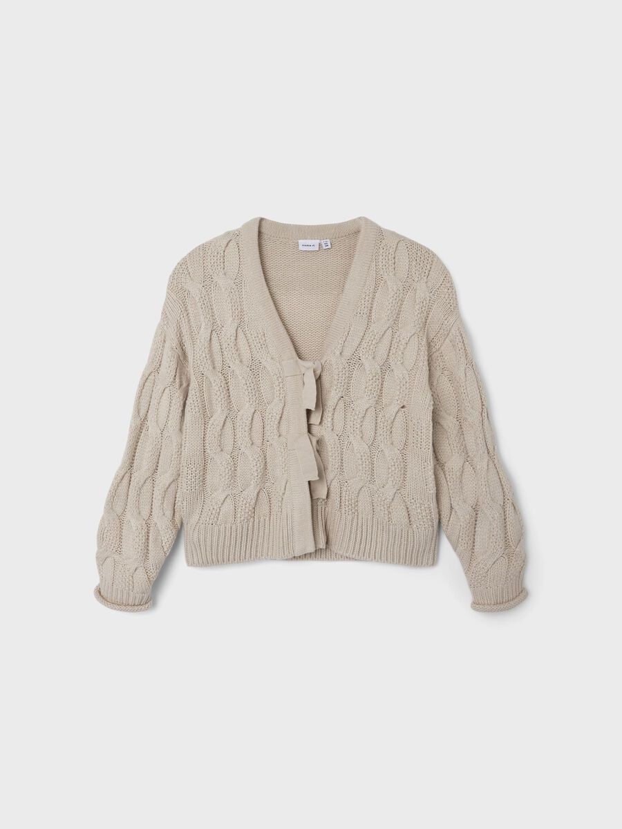 name it CABLE KNITTED CARDIGAN, Peyote Melange, highres - 13231251_PeyoteMelange_003.jpg