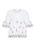 Name it BRODERIE FLEURIE COTON T-SHIRT, Bright White, highres - 13165571_BrightWhite_001.jpg