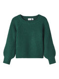 Name it BALLOON SLEEVED KNITTED PULLOVER, Sea Moss, highres - 13209977_SeaMoss_001.jpg