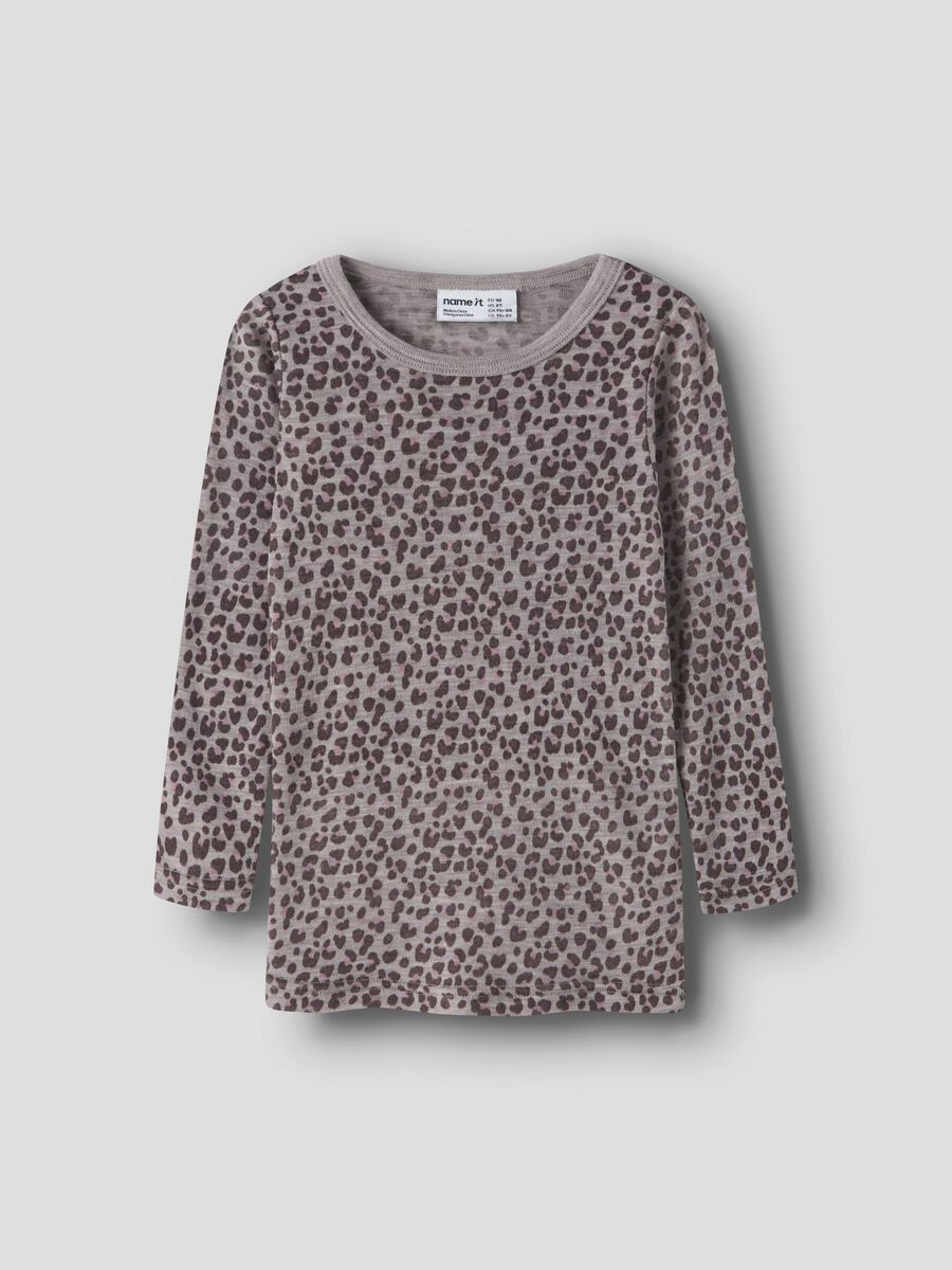 Carousel image 1 MERINO WOOL LONG SLEEVED TOP, Satellite