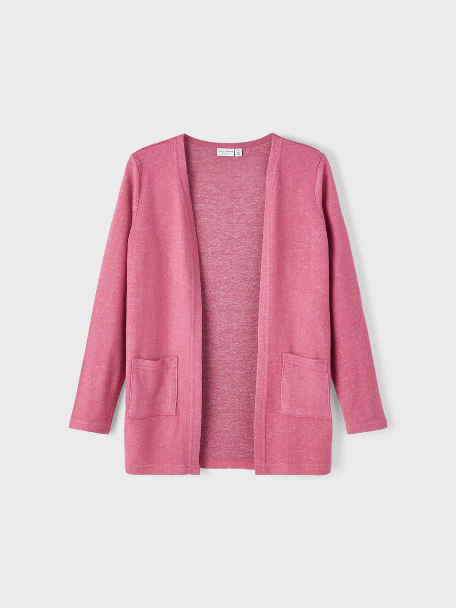 Name it LONG FIT KNITTED CARDIGAN, Rose Wine, highres - 13205976_RoseWine_003.jpg