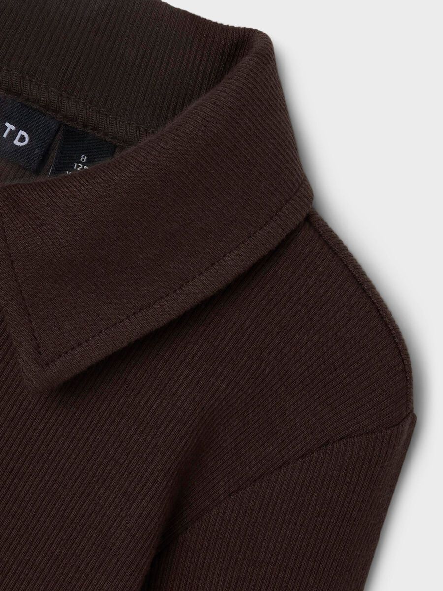 name it LANGE MOUWEN POLO, Chocolate Brown, highres - 13247336_ChocolateBrown_005.jpg