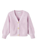 Name it BALLOON SLEEVED KNITTED CARDIGAN, Orchid Petal, highres - 13209978_OrchidPetal_001.jpg