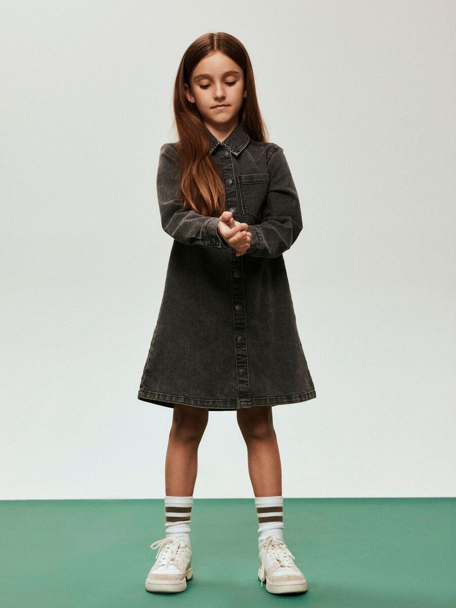 Product carousel image - EN DENIM ROBE, Medium Grey Denim | 1