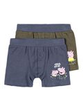 Name it 2-PACK GEORGE PIG PRINT BOXER SHORTS, Vintage Indigo, highres - 13194505_VintageIndigo_001.jpg