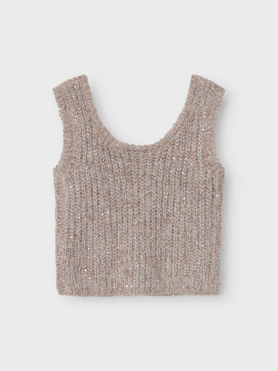 Carousel image 3 SEQUINS KNITTED VEST, Peyote
