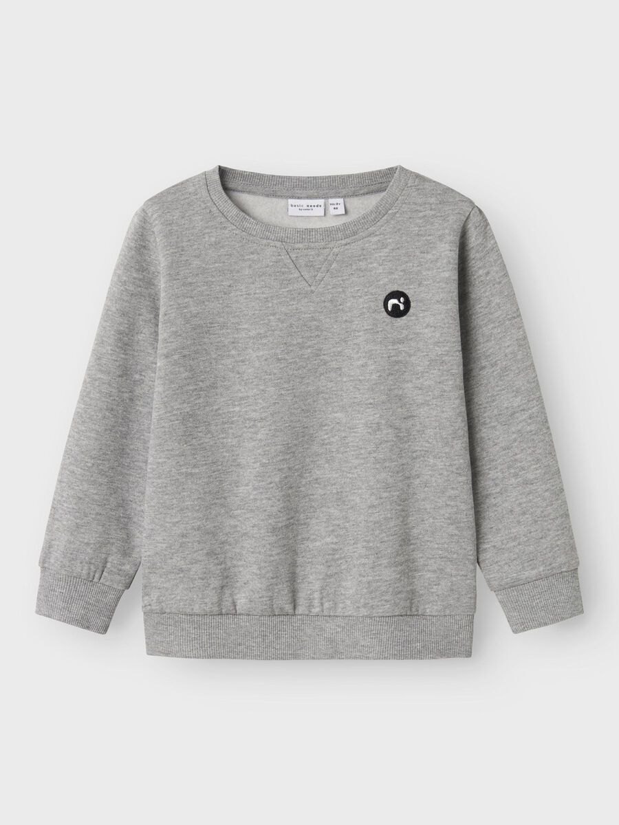 name it REGULAR FIT SWEATSHIRT, Grey Melange, highres - 13220379_GreyMelange_003.jpg