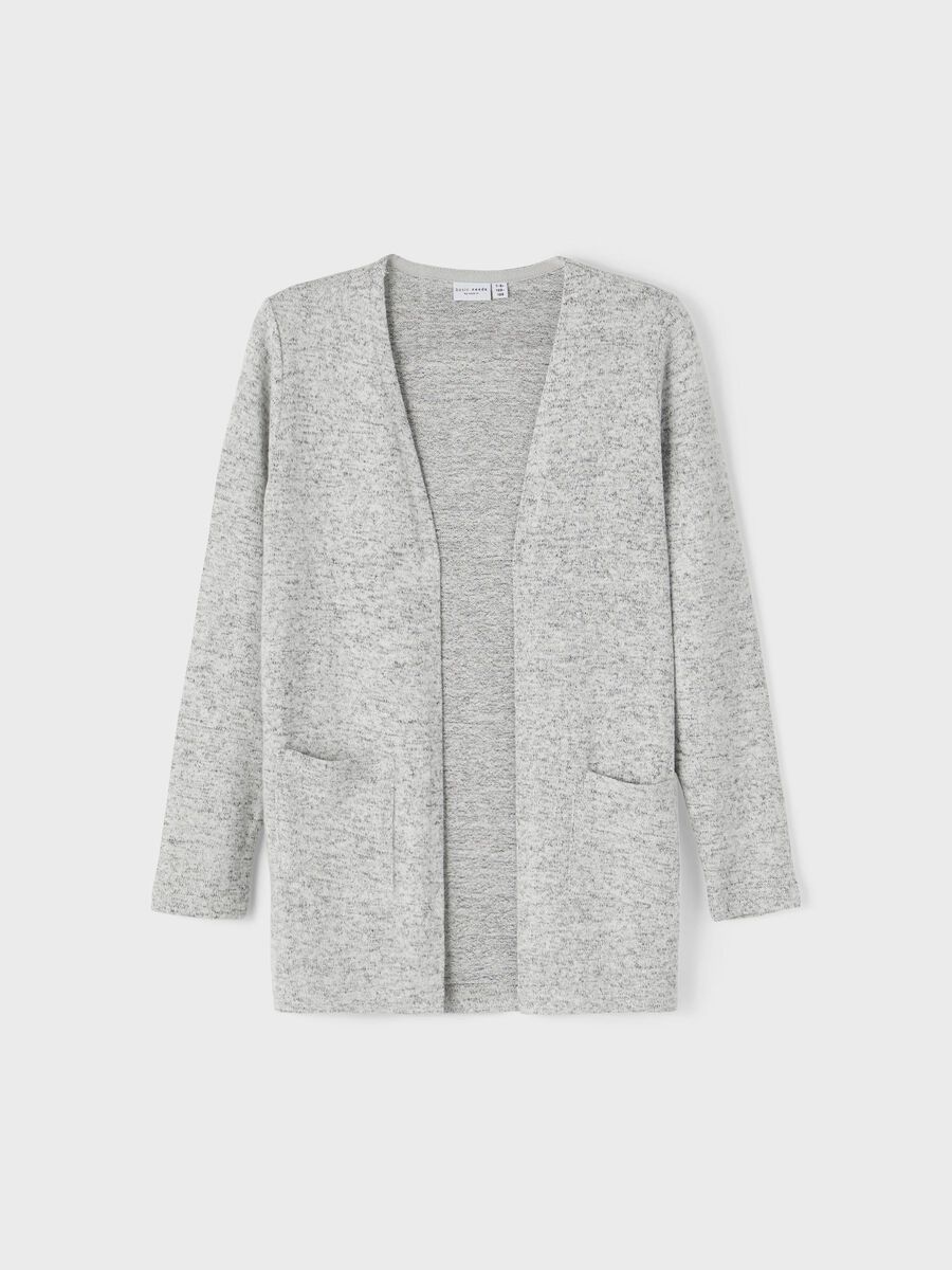 Name it LANGE STRIKKET CARDIGAN, Grey Melange, highres - 13192070_GreyMelange_003.jpg