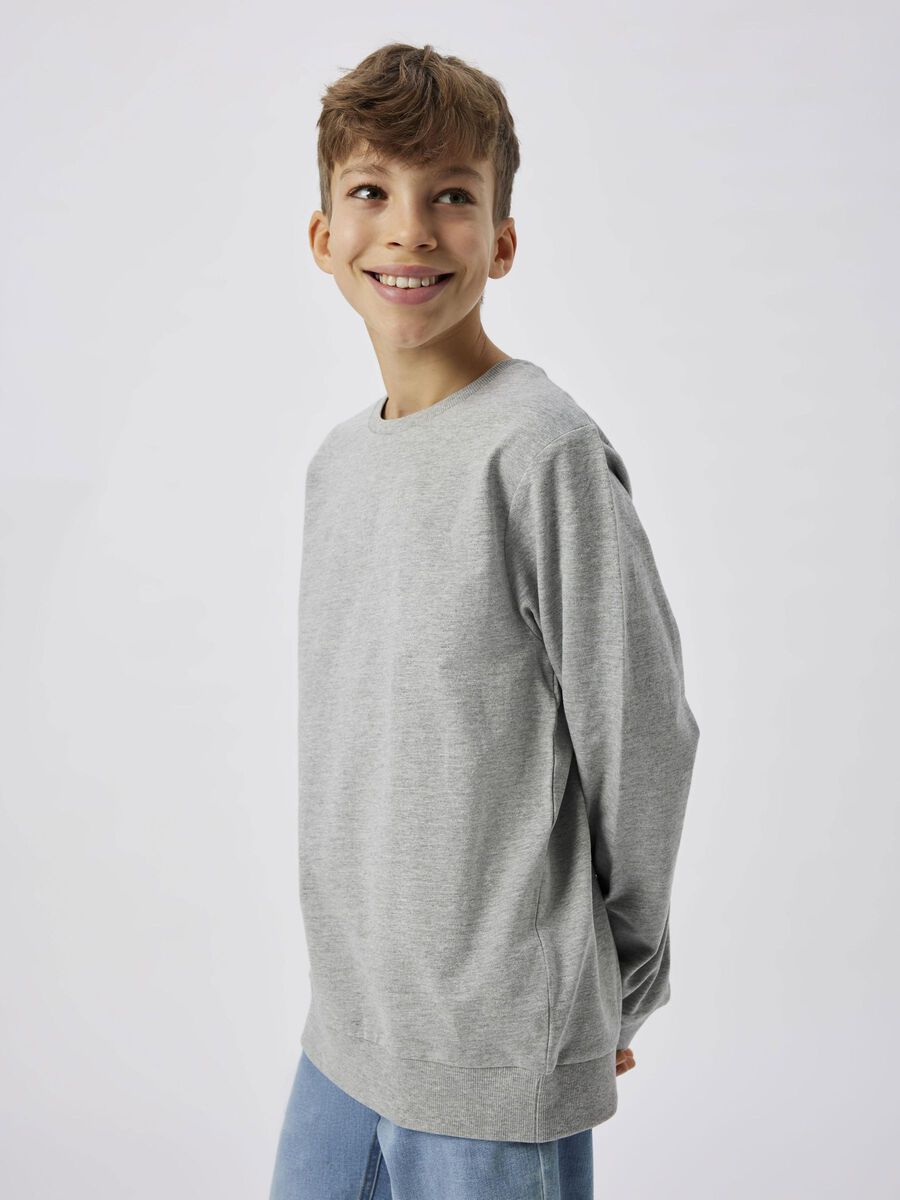 Product carousel image 2 UNBRUSHED SWEATSHIRT, Grey Melange