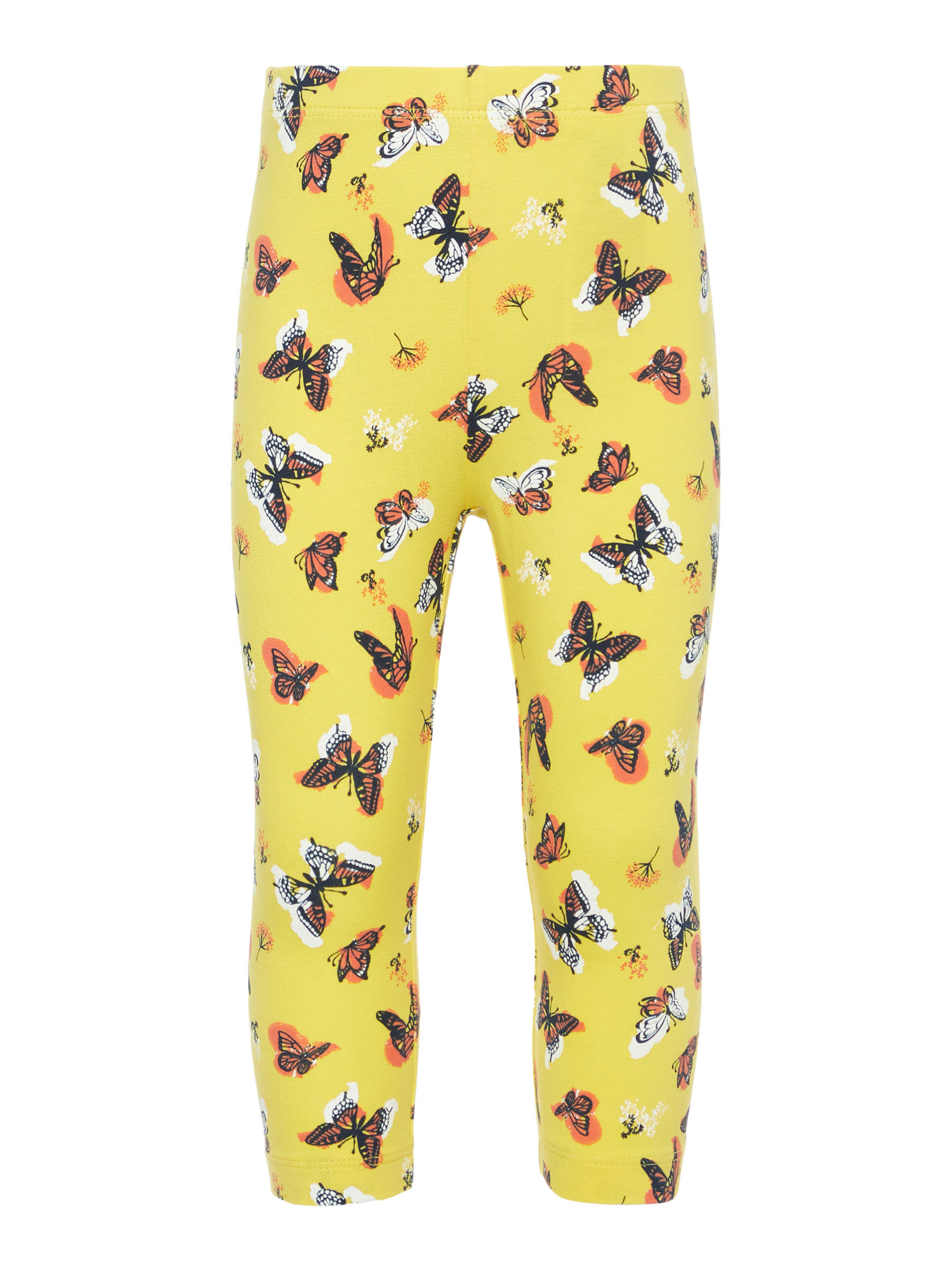 FLORAL PRINT CAPRI LEGGINGS (Yellow 
